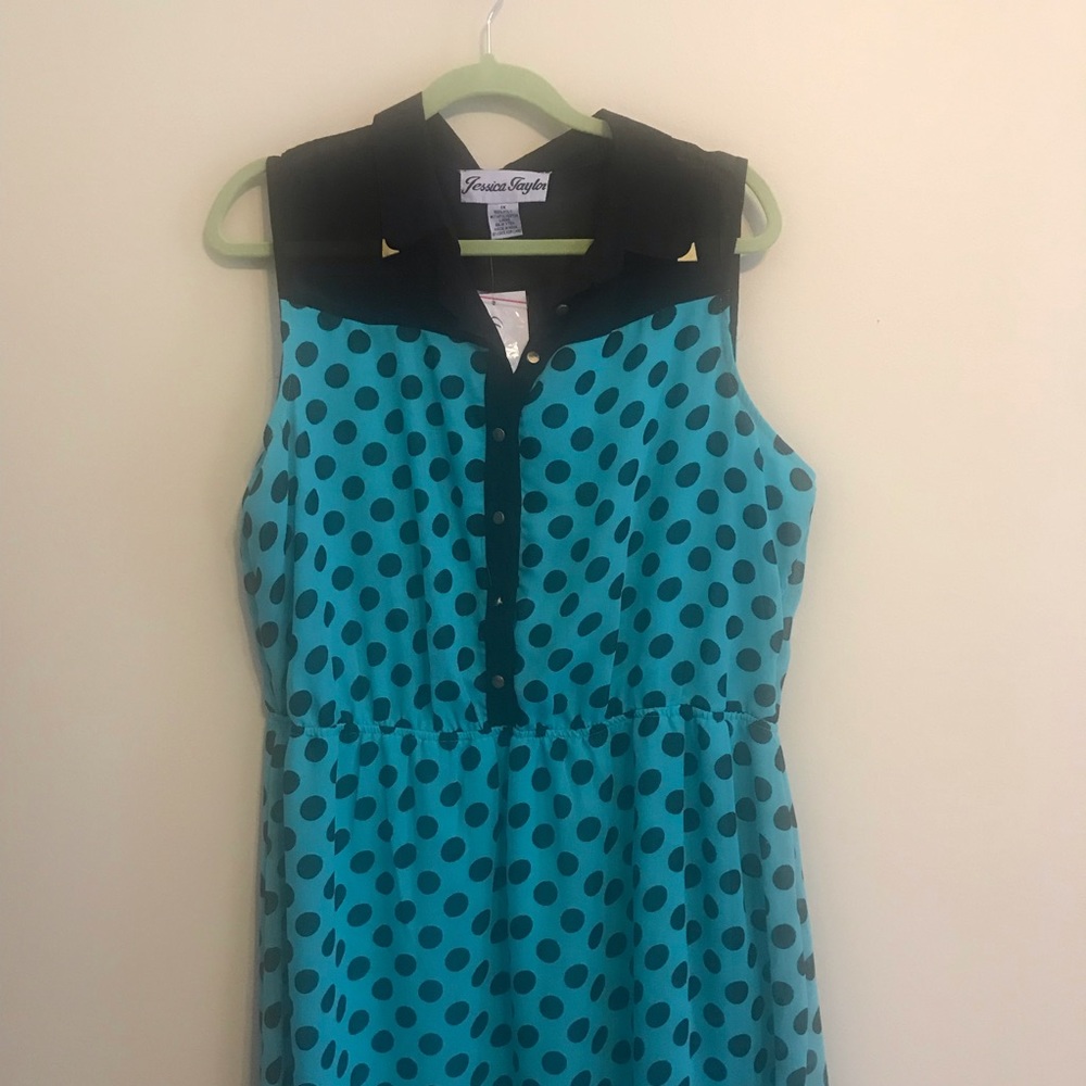Blue and Black Dress